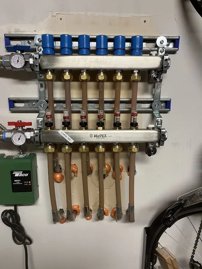 Plumber performing Gas Line Installation at a residential property in St. Johns